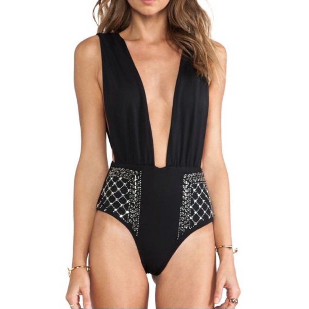 Beach Riot The Mirage Black Swimsuit Women’s Size Large